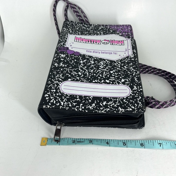 Monster High Mattel Composition Notebook Novelty Shoulder Bag Purse Preowned - Picture 6 of 7
